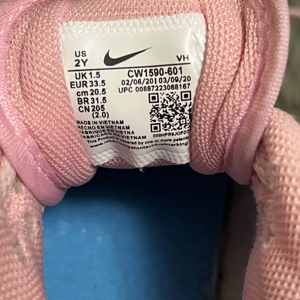 Nike girls dunk low pink foam lace up sneakers - Picture 8 of 8